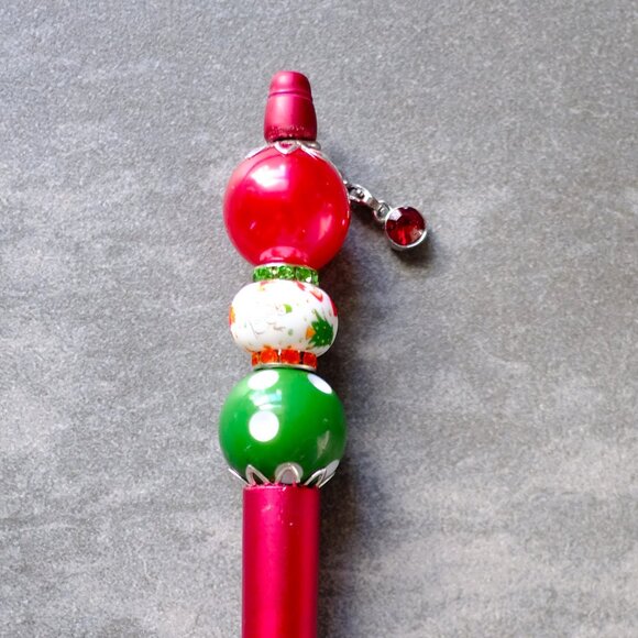 Beautiful Trending Beaded Pens, Handmade, ball point, charms, beads, Christmas - Picture 6 of 6